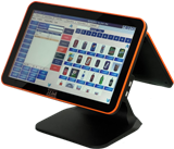 15" All-in-one touch screen with 12" customer display POS Terminal/Software/OS